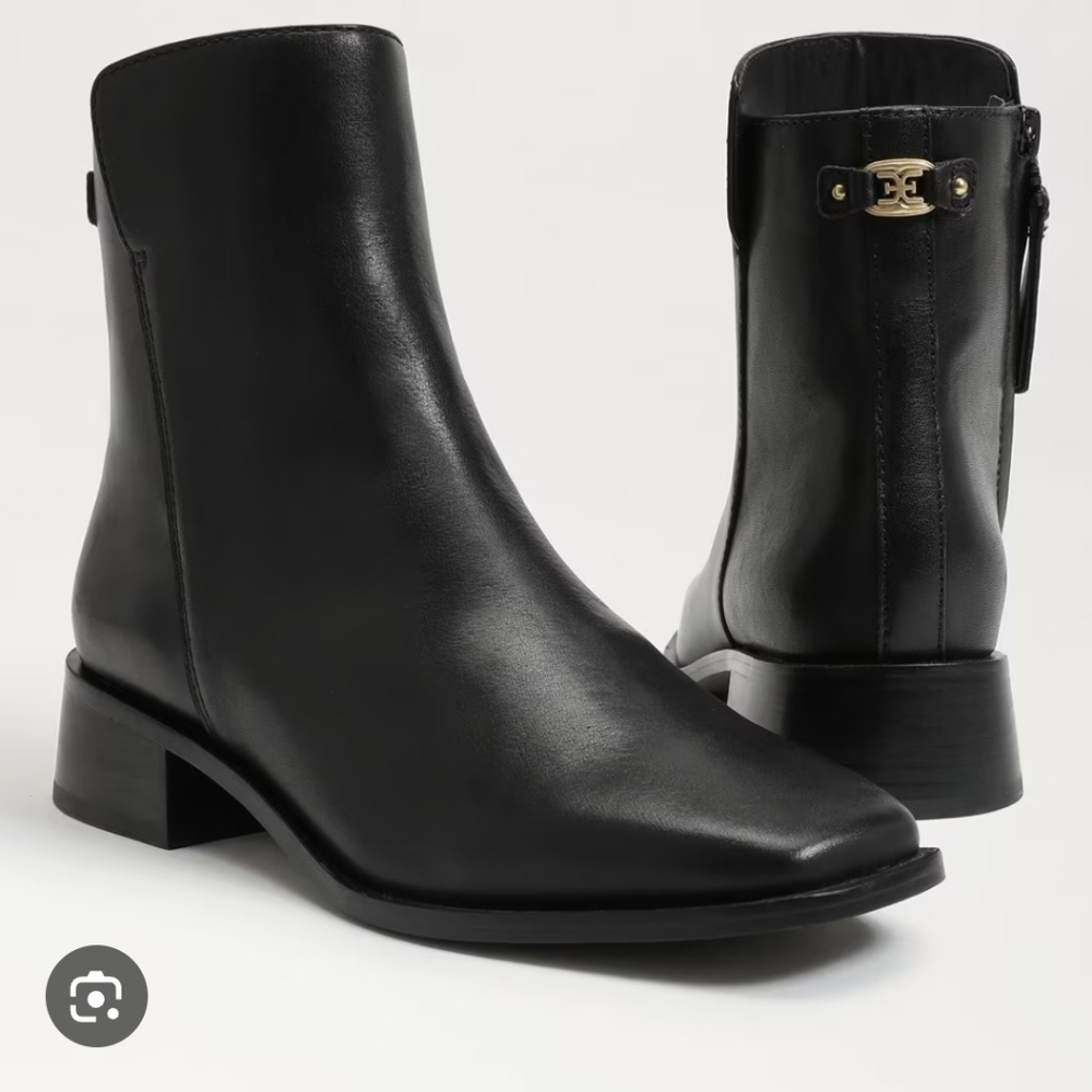 Sam Edelman Black Leather Thatcher Boot